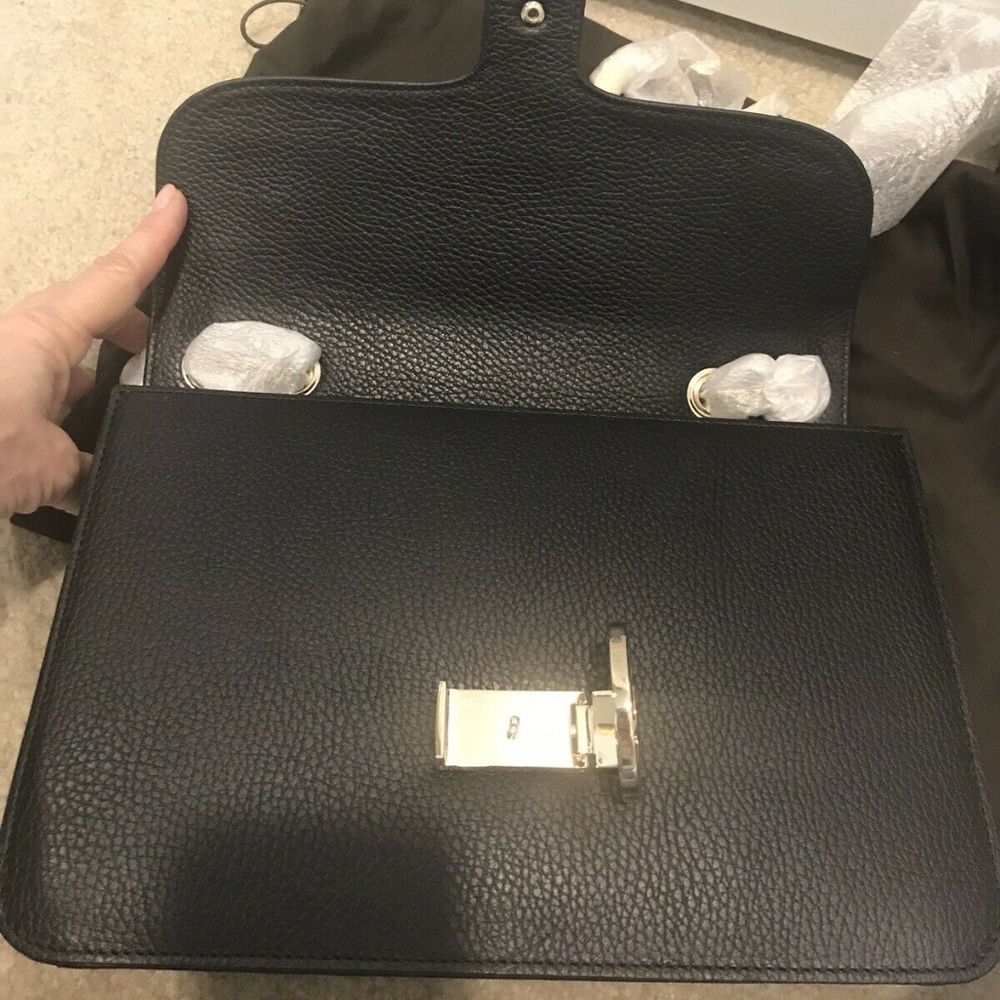 Gucci Interlocking Gg Black Medium Pebbled Leathe… - image 6